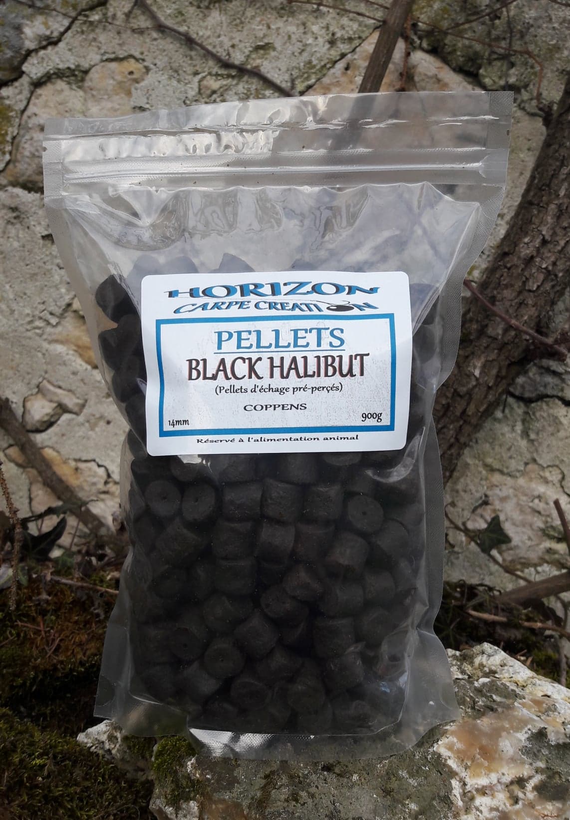 Pellet black halibut